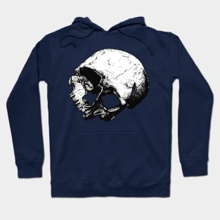 Broken Human Cranium Vintage Illustration Vectorized Hoodie